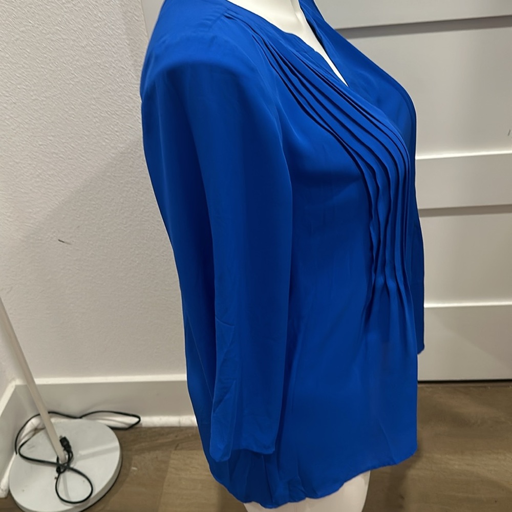 NWT CHAUS Windsor Blue Blouse - Picture 3 of 14